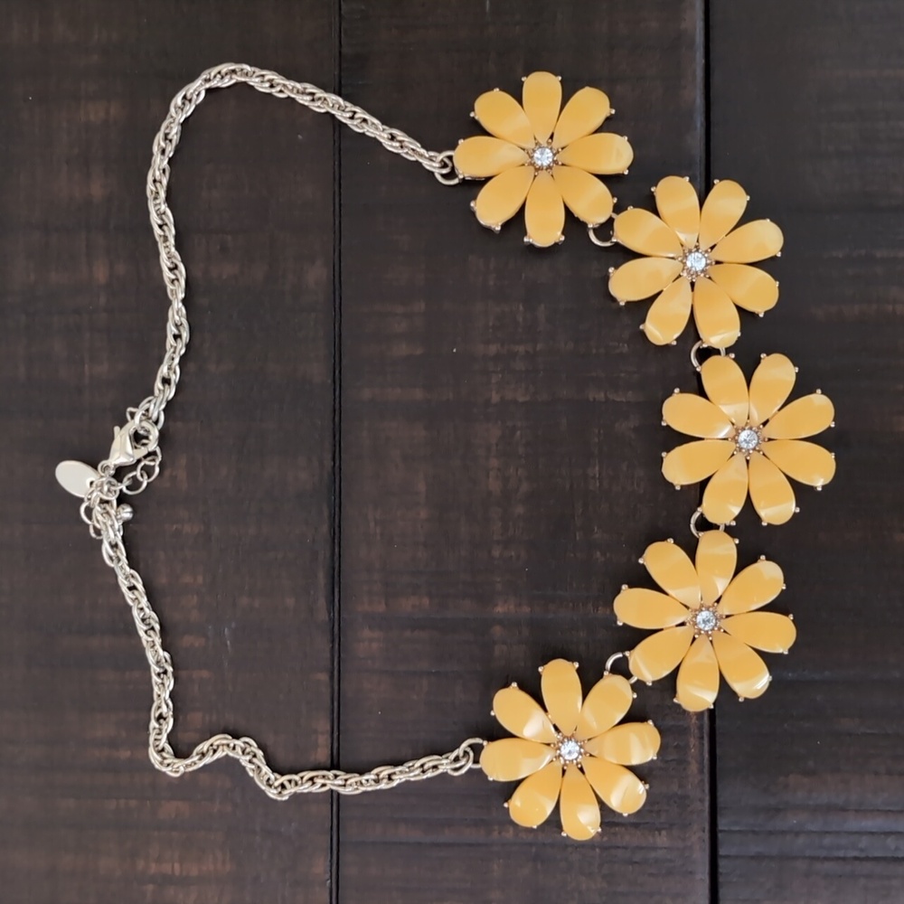 Gold and Yellow Floral Necklace